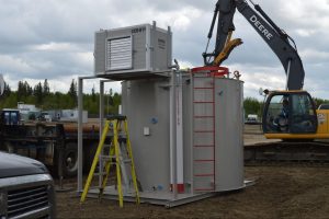 BTEX condenser unit shows how does a gas compressor station work.
